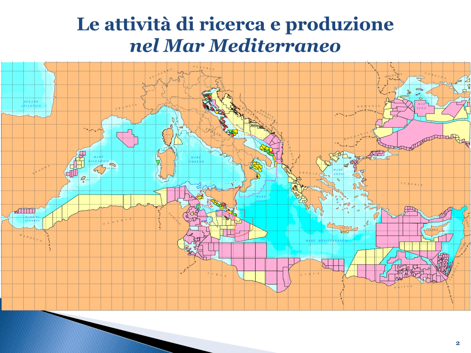 Le attivita di ricerca e produzione nel Mar Mediterraneo