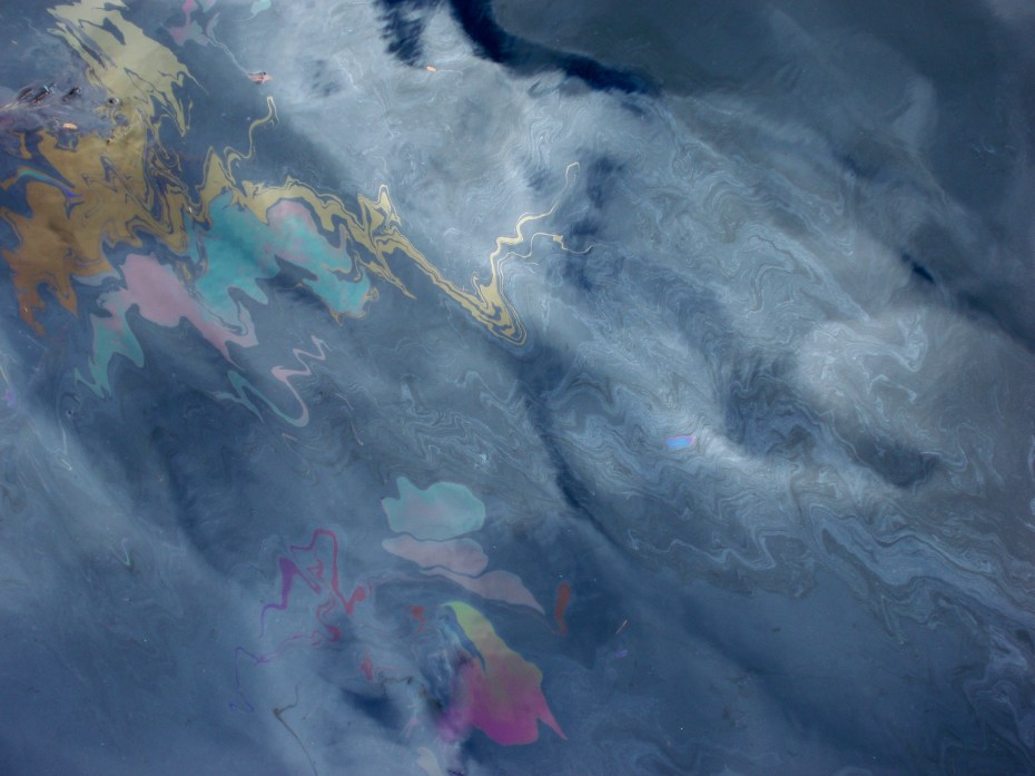 oil slick on water